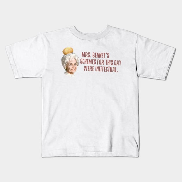 GOLDEN GIRLS x JANE AUSTEN Series — Sophia Petrillo x Mrs. Bennet Kids T-Shirt by Xanaduriffic